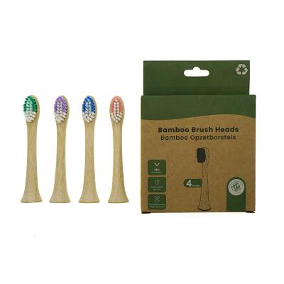 China Electric Toothbrush Biodegradable Bamboo Heads with Replacement Bamboo Toothbrush Heads for Electric Toothbrush for sale