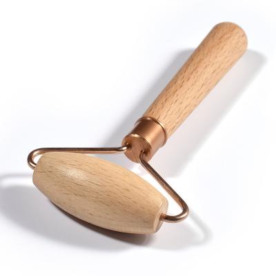 China Beauty Natural Wood Massage Tools Hand Held Wooden Roller Massager For Healthy Body for sale