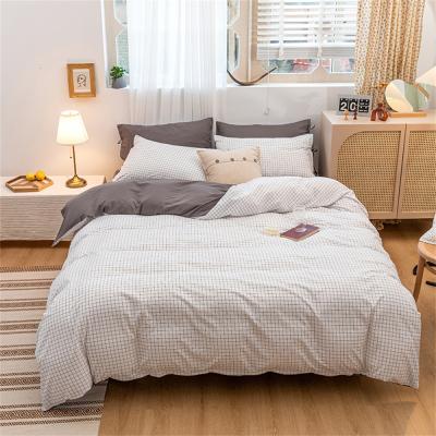 China 100% Set, All Season Bedding 4 Piece Polyester Bedding Sheet Anti-static Ultra-soft Anti-static Suit for sale