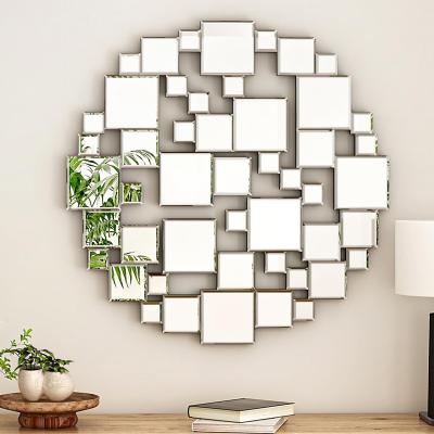 China Art Deco Small square mirror, bathroom mirror, makeup mirror, bedroom mirror, patchwork, rectangle for sale