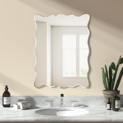 China Art Deco Irregular mirror wall decoration, asymmetrical bathroom mirror, bedroom mirror, stylish vanity mirror for sale