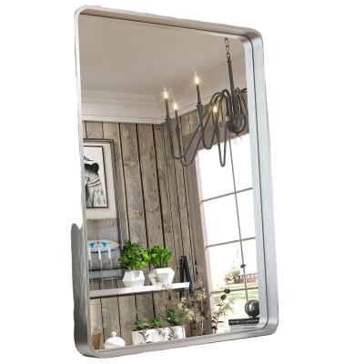 China Art Deco Stylish modern style bathroom mirror, rectangular metal frame vanity mirror for bedroom bathroom, etc for sale