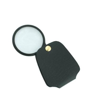 China Portable Pocket Magnifier Folding Glass Magnifier With PU Leather Bag à venda