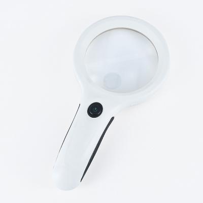 China Hot Sale High Quality Illuminated Magnifier New Style Acrylic Handheld Magnifier LENS AND ABS PMMA Frame With UV LED Light en venta