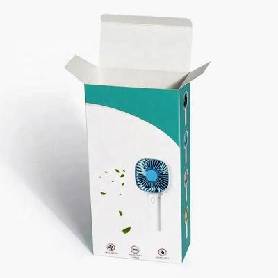 China Recyclable Wholesale Color Printing Fan Small Packing Box Hand Held Customization for sale