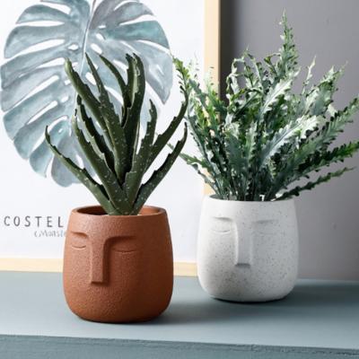 China Modern Gray Unglazed Cement Succulent Planter Mini Garden Pots With Removable Saucer for sale