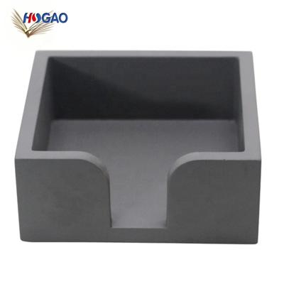 China Household China suppliers wholesale cement desktopnote boxed cube note holder for desk rack storage organizer accessories for sale