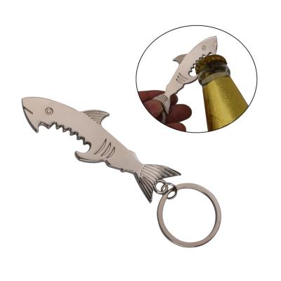 China Motorcycle Keychain Shark Style Metal Bottle Opener Key Chain Accessories Beer Opener Key Chain Ring Chains for sale