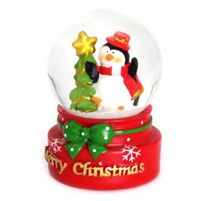 China Europe Chime Jingles Water Musical Snowfall Globe With Glass Ball , Snow Globe for sale