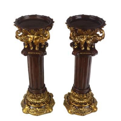 China Europe Resin Pillar Candle Holders Ideal For LED And Pillar Candles Gifts For Weddings Party for sale