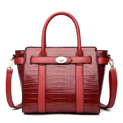 China Exquisite Luxury Messenger Bag Trendy Fashion Design Ladies Crocodile Pattern Classic Top Handle Women's Metal Hardware Bags for sale