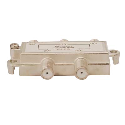 China Low Insertion Losss 5-1218MHz Bandwidth 120dB EMI 4 WAY CATV Indoor Splitter for sale