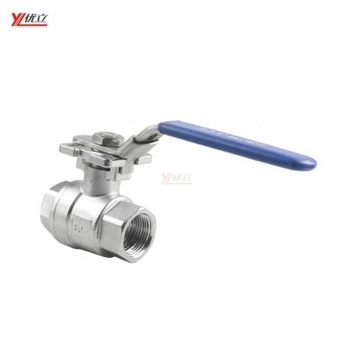 China ISO 5211 Safe And Durable Low-Maintenance RC TNP BSP 1.6mpa 304 316 Rigging Rig With Lock Manual Thread Two-piece Ball Valve for sale