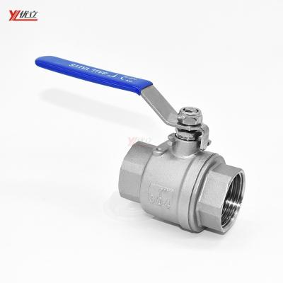 China RC Stainless Steel TNP BSP 1.6mpa 304 316 Stainless Steel Highly Reliable Safe And Durable With Lock Manual Two Piece Threaded Ball Valve for sale