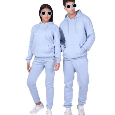 China Breathable Custom Logo 2 Piece Set Sweat Suit Winter Cotton Two Rail Sweatsuit Brand Jogger Distress Unisex Tracksuit For Woman for sale