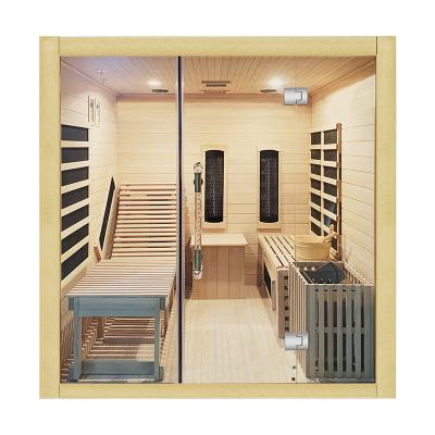 China Computer Control Panel Infrared Far And Steam Dry And Wet Dual Use Sauna Room for sale