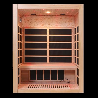 China Computer control panel red cedar wood sauna indoor room traditional far infrared sauna for sale for sale