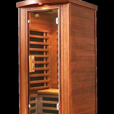 China High quality computer control panel 1 person red cedar sauna steamer high quality far infrared dry sauna can be customized for sale