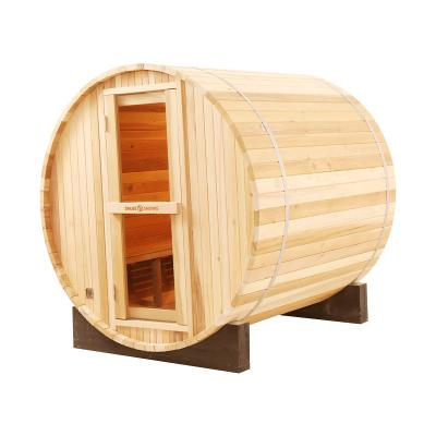 China Computer control panel outdoor barrel sauna room steam sauna for 6 person for sale