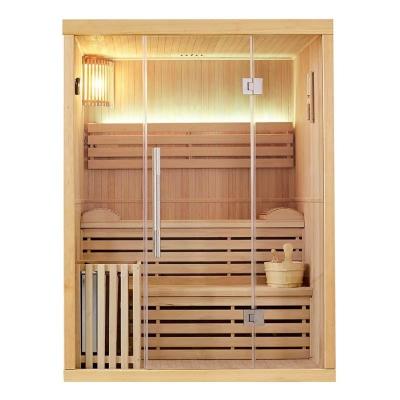 China Computer Control Panel Hot Selling Traditional Steam Sauna Room Sauna Room With Harvia Stove for sale