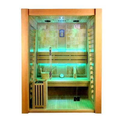 China Computer Control Panel Traditional Steam Sauna Rooms With Harvia Sauna Stove for sale