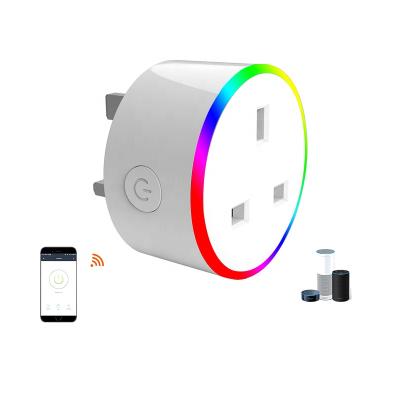 China US Residential/Multipurpose Smart Wifi Plug Night Light Led Dropship Smart Home Plug Wifi Radio With RGB LED Light WiFi Smart Plug Works With Alexa for sale