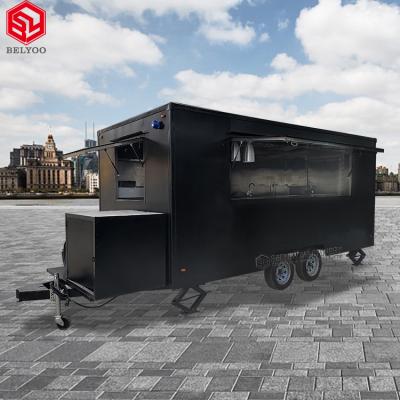 China Hot Selling Vegetable Processing Factory China BBQ Kitchen Mobile Fast Food Cart Mobile Food Cart Food Trailer Taco Trucks Mobile Restaurant Trailer for sale