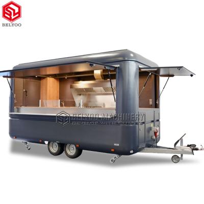 China Custom Vegetable Processing Factory Fast Food Carts Ice Cream Hot Dog Concession Mobile Food Trucks Airstream Food Truck for sale