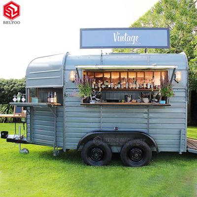 China New Design Horse Vegetable Processing Plant Trailer Mobile Business Bar Conversion Trailers Dessert Ice Cream Truck Coffee Supply Cart for sale