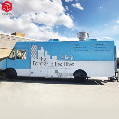 China Electric Food Van Large Hy Food Truck Vintage Hot Dog Food Cart Vegetable Processing Plant Stand Ice Cream Cart Pizza Mobile Cafe Custom Kitchen for sale