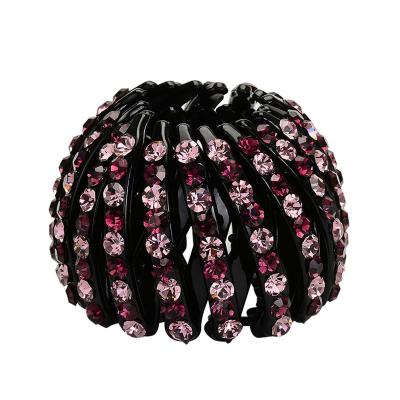 China Large Coil Bird's Nest Hair Clip Women Hair Accessories Updo Barrettes Hair Back Hair Clip Diamond Head Hairpin Grabbing Clip Three for sale