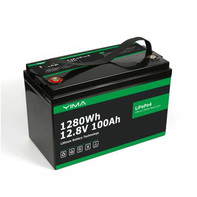 중국 IP65 납산 교체 배터리 1280WH 12.8 V Lifepo4 배터리 판매용