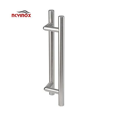 China Modern Type 304 Stainless Steel Glass Door Handle, Architectural Engineering Glass Door NCYINOX Office H Handle for sale