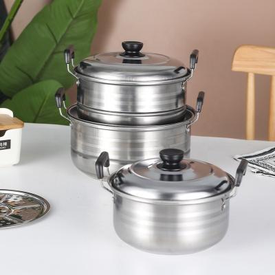 China Hot Selling American style Kitchen Cooking Pot Set Stainless Steel Cookware Cooking Soup Pot Set for sale