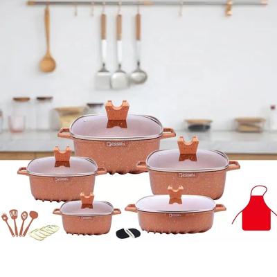 China Wholesale Multifunction Pot And Pans Set 22pcs White Cooking Pot Sets Non-Stick Aluminum Cookware Sets for sale