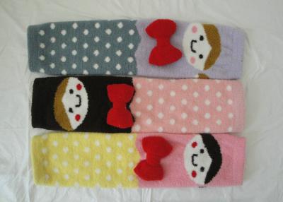 China Cartoon Kids Cashmere Knitted Leg Warmers , Dots Pattern For Girls for sale