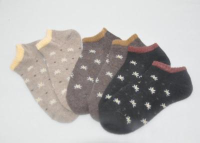 China Soft Winter Angora Wool Socks , Jacquard Short Fleece Socks For Girls for sale