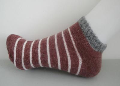 China Comfortable Stripe Wool Ankle Socks With 35 - 48 EU Size For Sports for sale