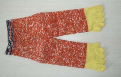 China Yellow + Red Comfortable Five Toe Socks , Warm Ladies Socks for Spring / Autumn for sale