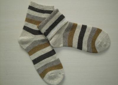 China Comfortable Knitted Stripe Terry-loop Socks for sale