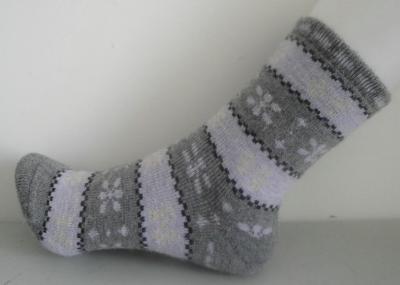 China Jacquard Angora Cotton Wool Socks Comfortable / Anti Slip for sale