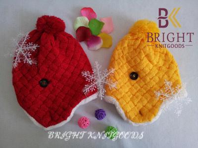 China Warm And Soft Cute Knitted Hats for sale