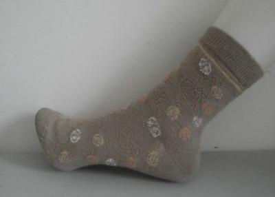 China 22CM - 29CM Customized Jacquard knitted Cotton Wool Socks With Hand Link  Autumn / Winter for sale