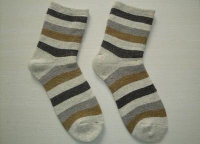 China Women Organic / Cozy Striped Wool Socks Thermal Warm Knitted for sale