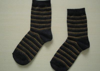 China Acrylic Female Stripe Wool Socks , Warm Knitted Mid-calf Winter Warm Sock for sale