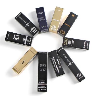 China Small Boxes Eco - Friendly Black Lip Gloss Boxes Packaging for sale