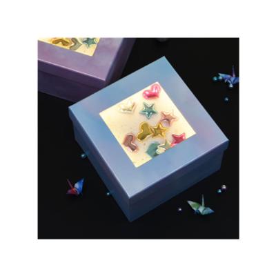 China Biodegradable Sky Blue Maid Creative Kraft Paper Christmas Pink Boxes Gift Boxes Paper Packaging Box for sale