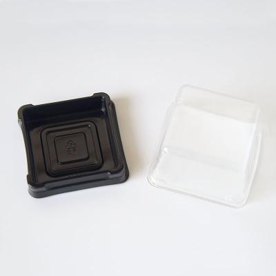 China Beauty Box Customized Logo Black Clear Flip Gift PVC Packaging Box Custom Wholesale for sale