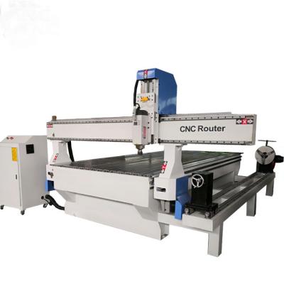 China Hotels 4 Axis Wood CNC Router Aluminum Table Axis CNC Turning Router With Side Rotary Device for sale