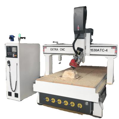 China Hotels Woodworking CNC Router 4 Axis Wooden CNC Router 4 Axis ATC CNC Router Machine for sale